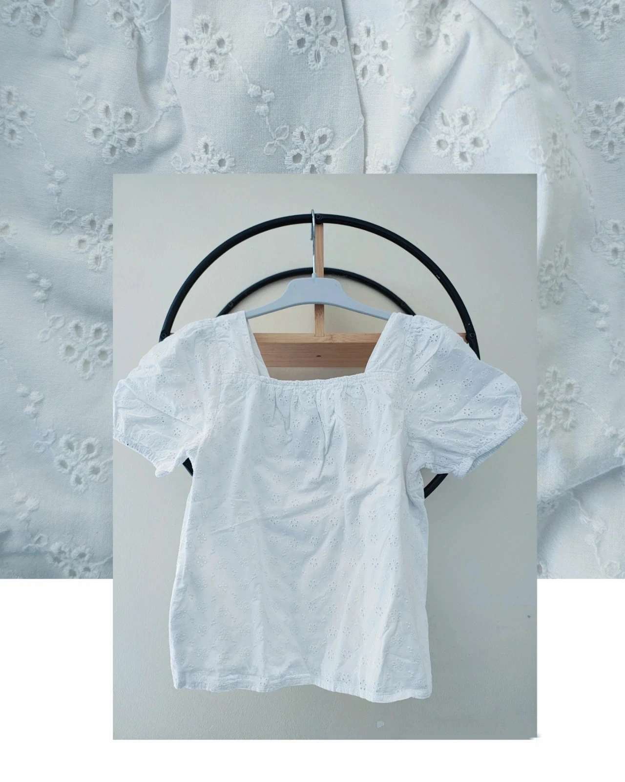 8 ans blouse teeshirt été broderie anglaise kiabi